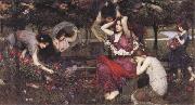 John William Waterhouse Flor and the Zephyrs oil on canvas
